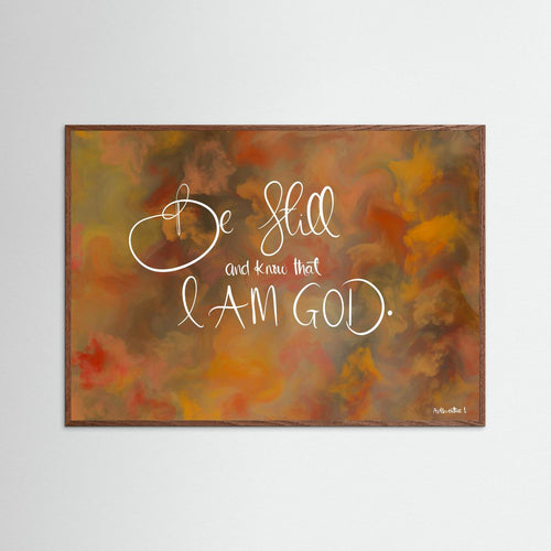 Ready-Made | “Be Still & Know” Scripture Wall Art | Faith-Based Frame | Artbreathe