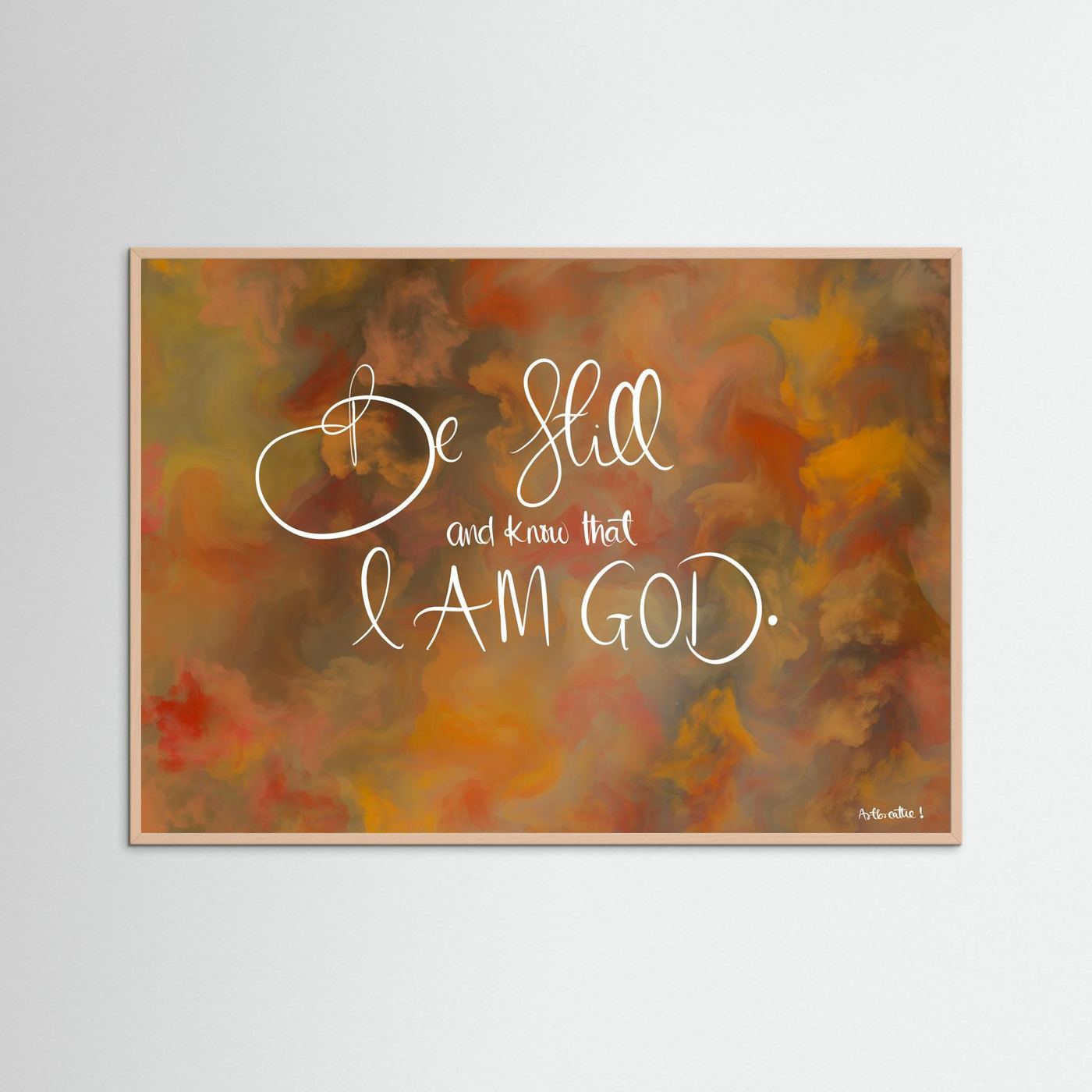 Ready-Made | “Be Still & Know” Scripture Wall Art | Faith-Based Frame | Artbreathe