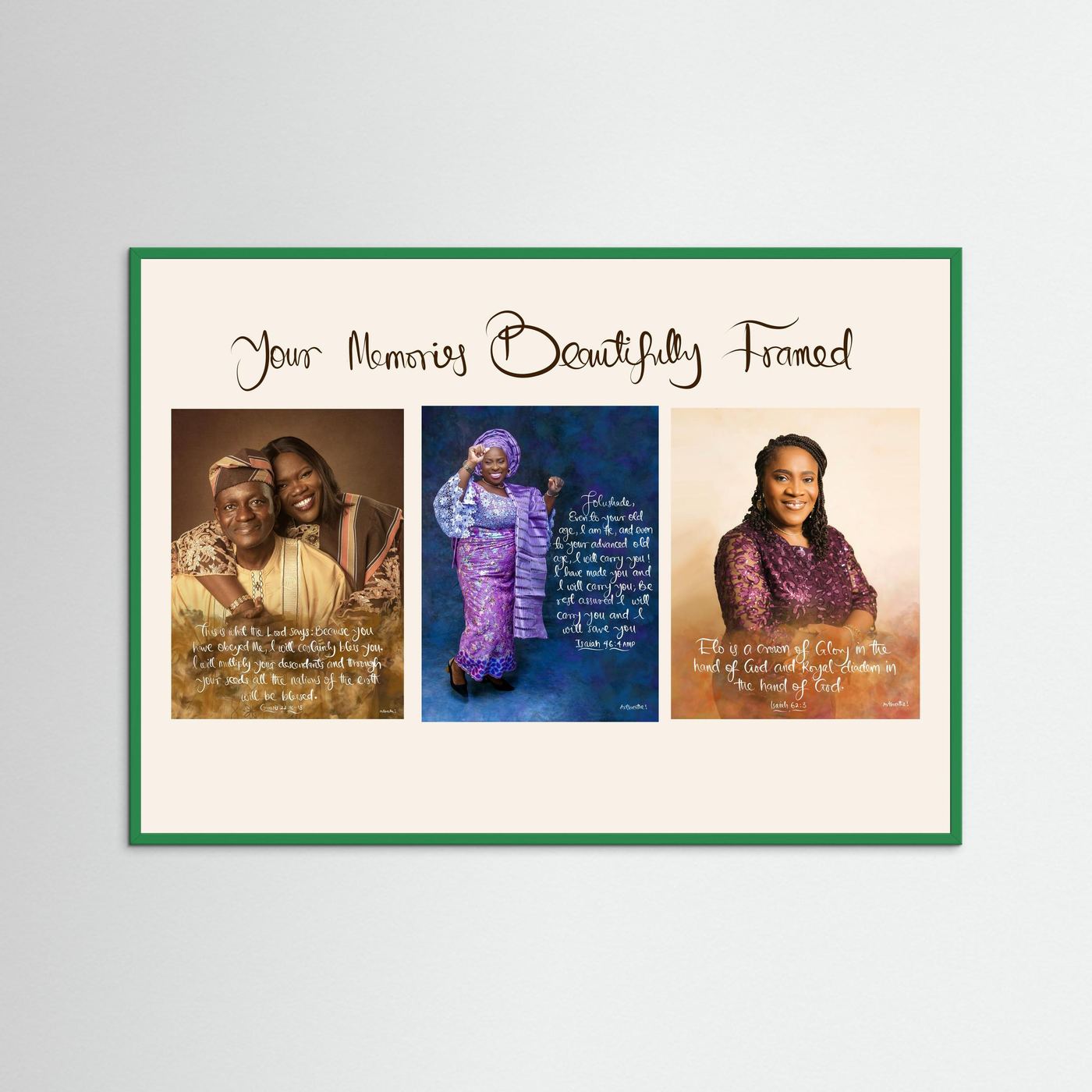 Custom Photo Frame with Scripture | Personalized Faith-Based Wall Art | Christian Memory Frame | Artbreathe