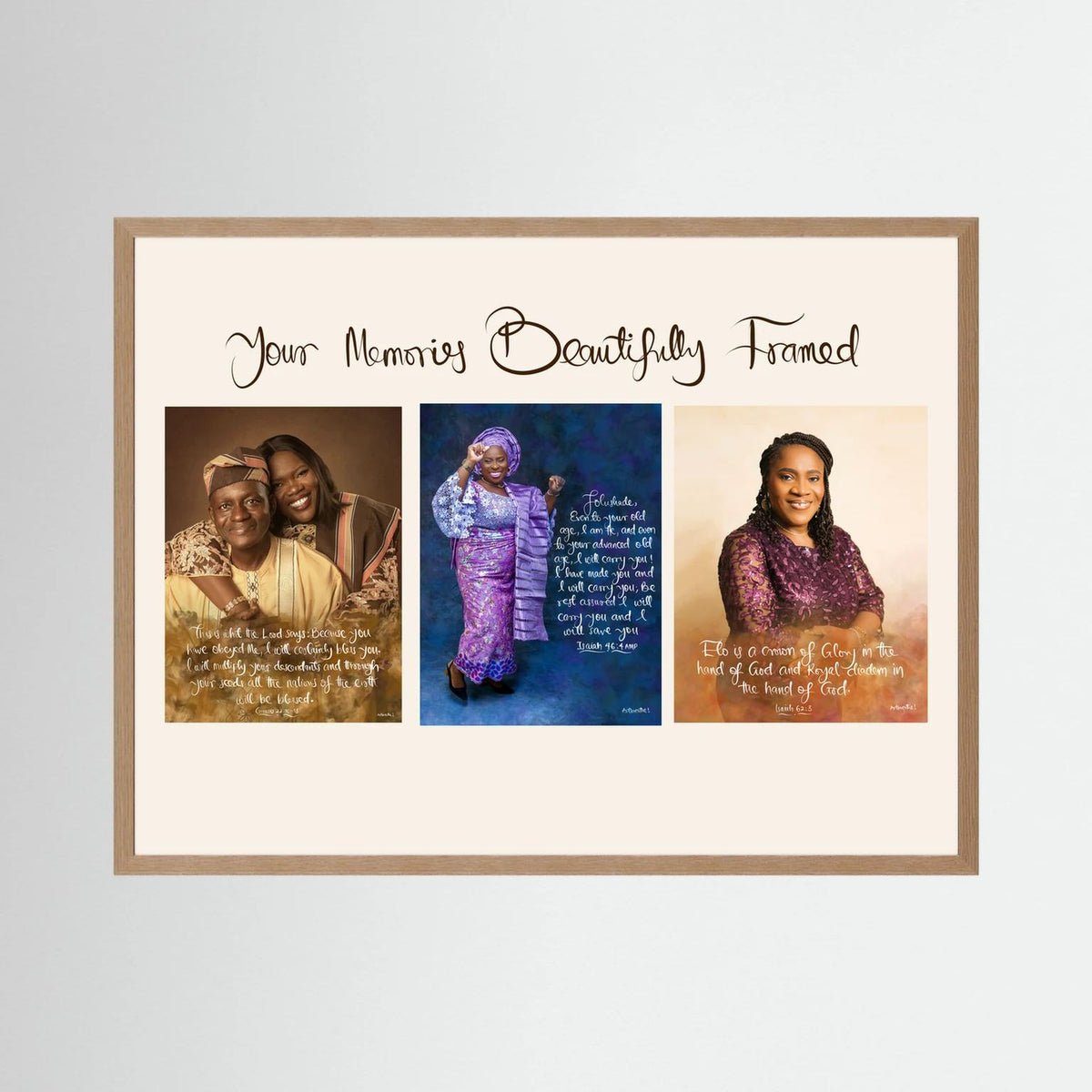 Custom Photo Frame with Scripture | Personalized Faith-Based Wall Art | Christian Memory Frame | Artbreathe