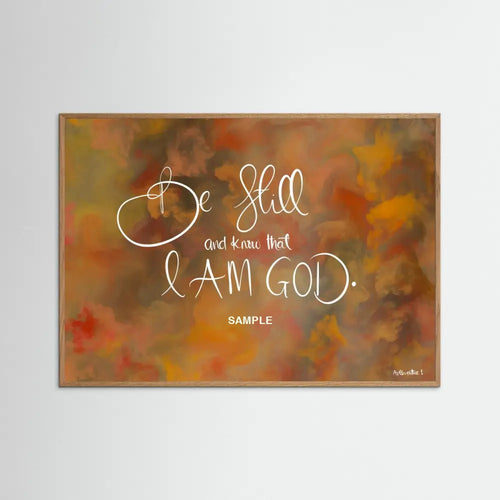 Ready-Made | “Be Still & Know” Scripture Wall Art | Faith-Based Frame | Artbreathe