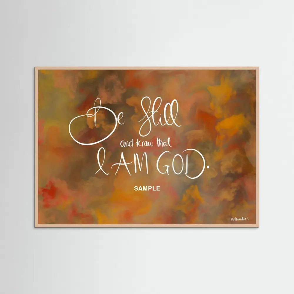 Ready-Made | “Be Still & Know” Scripture Wall Art | Faith-Based Frame | Artbreathe